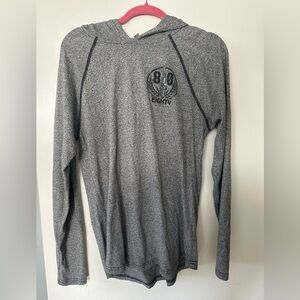Gray 80EIGHTY Hooded Long Sleeve Shirt